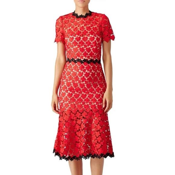 Jill Stuart Dresses & Skirts - Jill Stuart Cherry Lace Midi Dress women's 8
